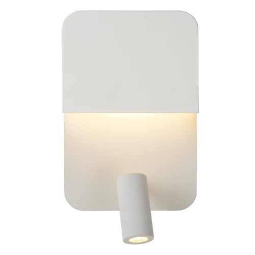 Lucide BOXER - Bettlampe / Wandleuchte - LED - 3000K - Mit USB-Ladepunkt - Weiß - detail 1